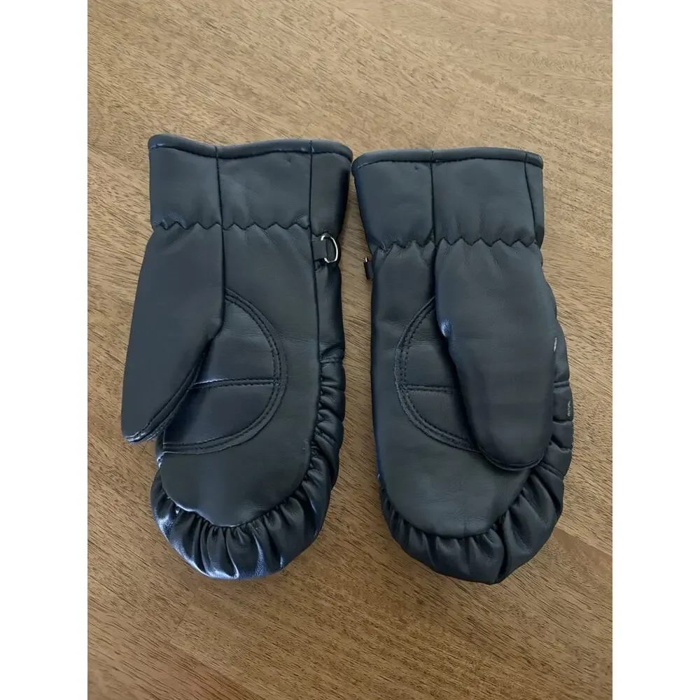 Obermeyer Women's Mittens Medium Navy Blue Ski Snowboard Winter Fleece Lined